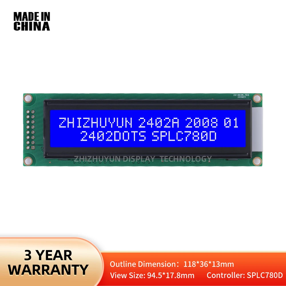 

Export Quality 2402A Cob Monochrome Character Screen Blue Screen LCD Screen Spot Module 24X02 Quality Assurance