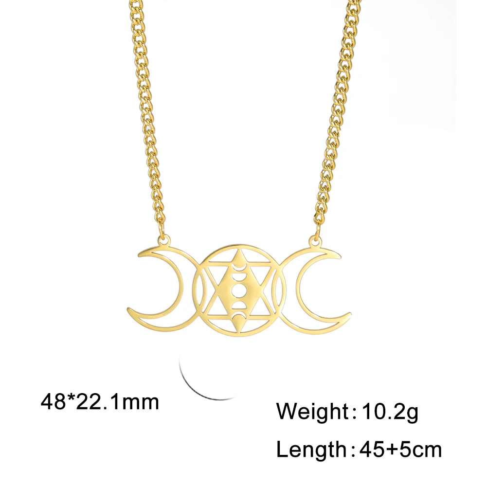 Wicca Pentagram Hexenkette Edelstahl Amulett für Ewigkeit und Unendlichkeit Pagan Religiöse Symbol Schmuck Atham Schutzamulette mächtige Amulette Pentagramm aus Edelstahl – Detail 10