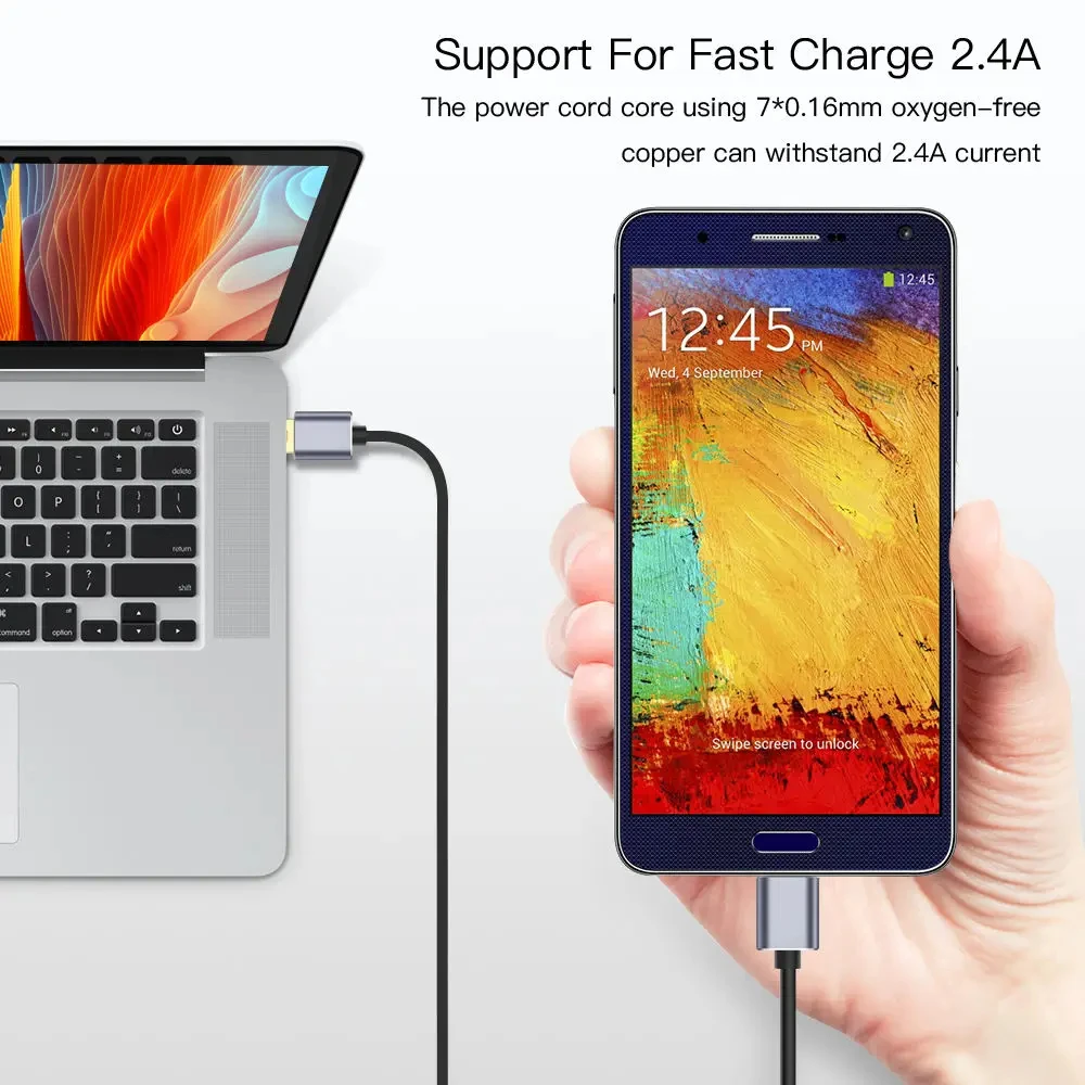 Hannord USB 3.0 유형 A-마이크로 B 하드 드라이브 외부 케이블 삼성 하드 디스크 마이크로 B USB3.0 케이블용 고속 데이터 동기화 코드