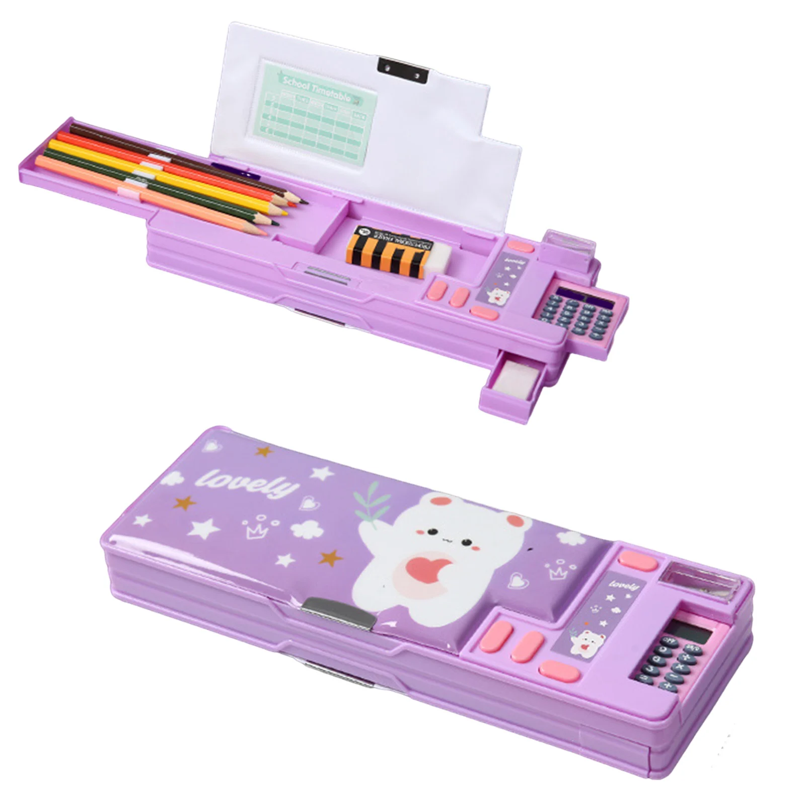 Cambond Estuche Para Lápices Para Niñas – Estuche Para Lápices De Gran Capacidad Con Múltiples Ranuras Para Niños, Para La Escuela, Caja De Lápices Bonita De Larga Duración Para Niñas Y