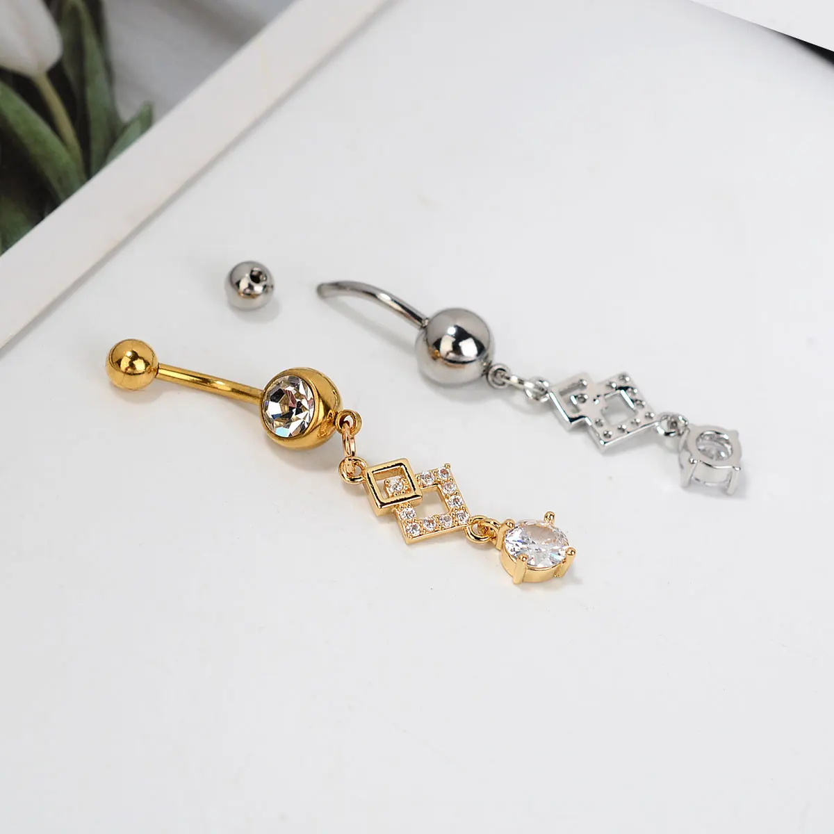 1 قطعة أزياء المرأة الفولاذ المقاوم للصدأ ثقب كريس...