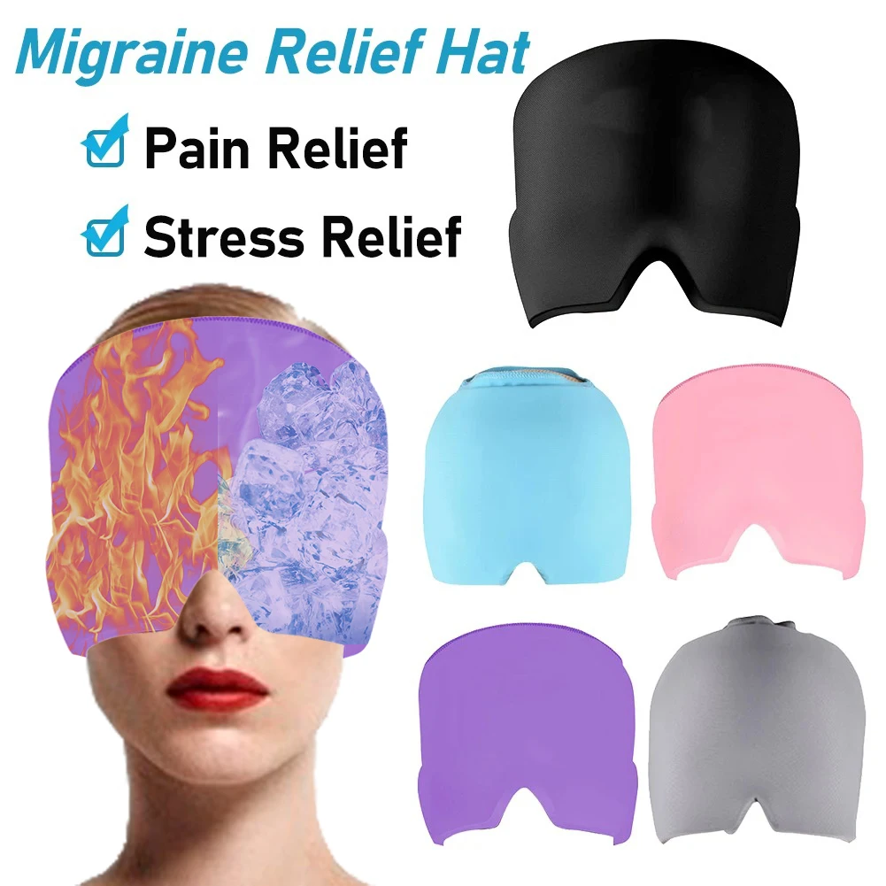 Gel Hot Cold Therapy Headache Migraine Single Deck Head Massager Antistress Relief Pain Sleeping Eye Mask Ice Hat Health Care