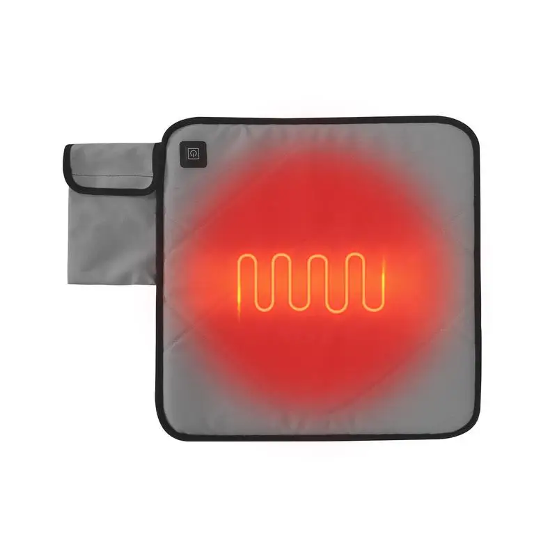 

Подушка сиденья с подогревом, 3 уровня, легкая Подушка сиденья USB для стадиона, для кемпинга, складное и подогреваемое сиденье, зимняя теплая поставка