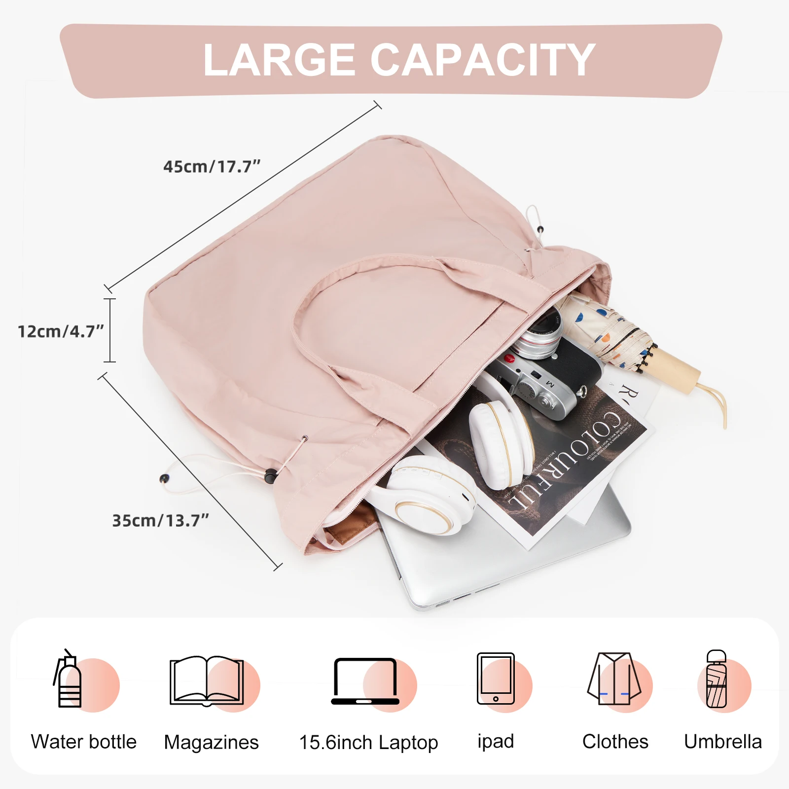 Large Capacity Women's Tote Bag Simple Fashion Sling Shoulder Tote Bag Shopping Outdoor Storage Shopping Bag Furniture Supplies