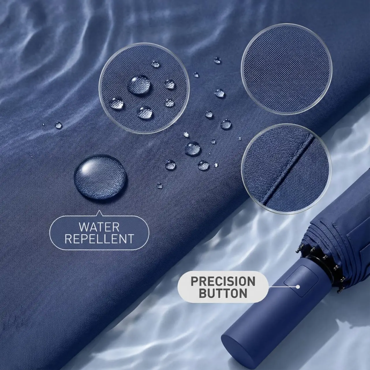 Windproof Auto Open Close Compact Umbrella – Heavy Duty Rain Protection for Everyday Commute and Travel