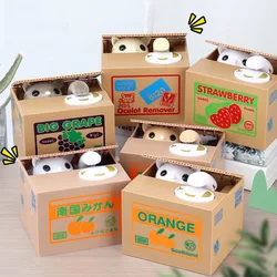 Gato engraçado mágico cão brinquedo caixas de dinheiro piggy banco moeda depósito de poupança de dinheiro cofre salvar o dinheiro criativo crianças presentes brinquedos