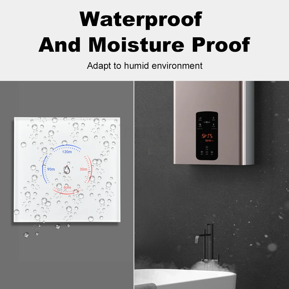 Tuya WiFi Smart EU Boiler Switch 40A EU Standard Smart Water Heater Touch Switch With Countdown Function For Alexa Google Home