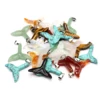 Natural Stone Whale Tail Pendant Random Color Send New Style for Jewelry Making DIY Necklace Women Gifts 1