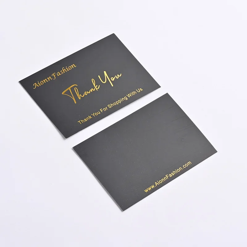 

Custom Custom Black Luxury Christmas greeting cards Gold Foil thank you card for small business