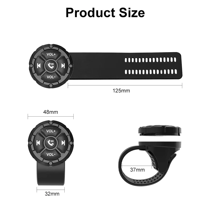 Telecomando Bluetooth 5.3 Per Auto E Moto - Wireless, Impermeabile IPX6, Con 7 Pulsanti