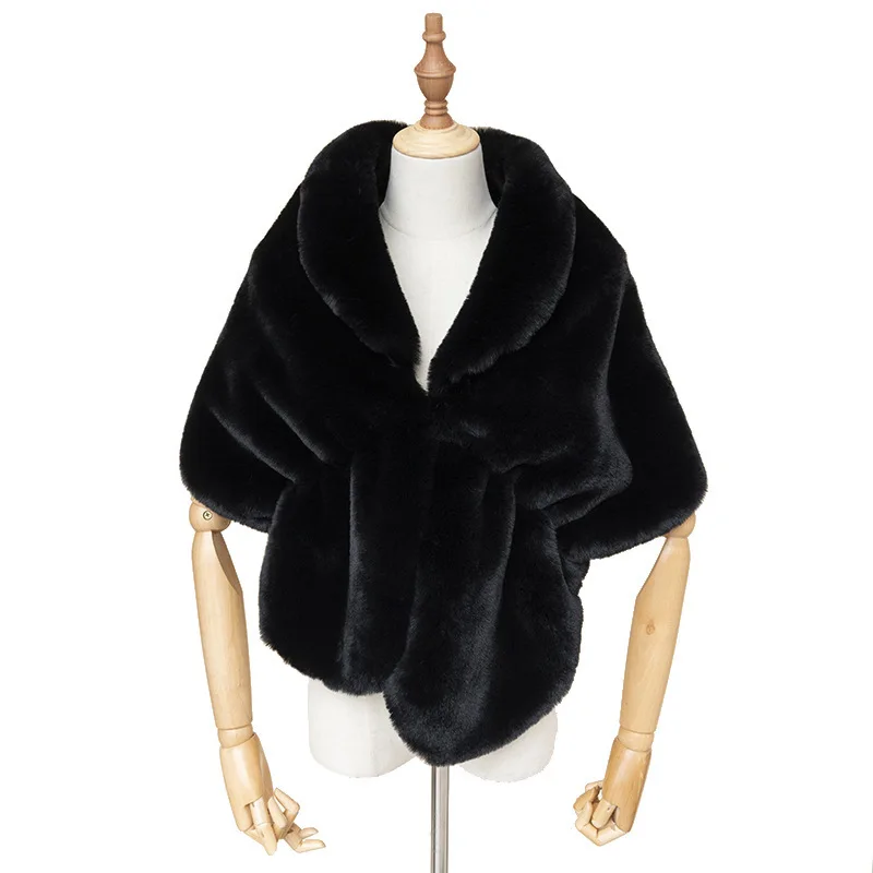

Winter Coat for Women Faux Fur Coat Bridal Shawl Solid White Women's Winter Coat Outerwears Women's Clothing Short Coat