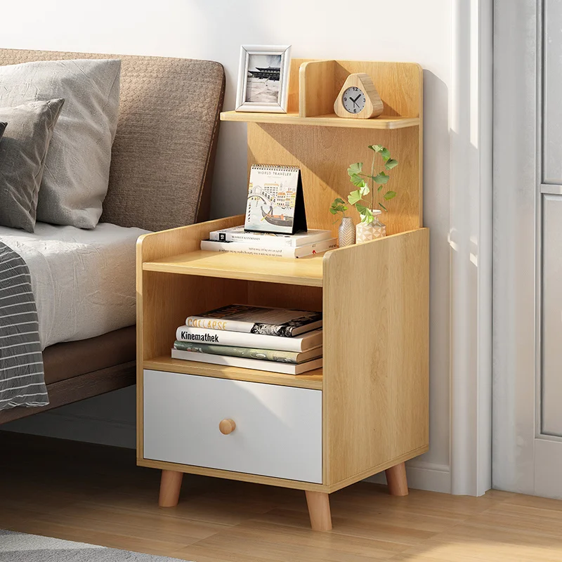Modern Minimalist Bedside Cabinet Home Bedroom Wooden Chest Of Drawers Simple Crevice Small Ultra-narrow Side Table For Bed