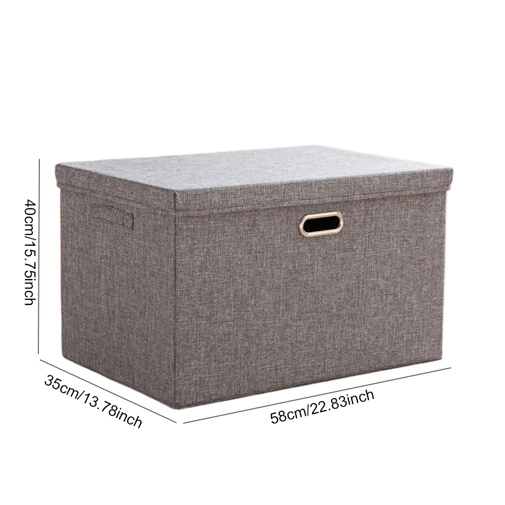 Fabric Folding Storage Box Large Capacity Home Cloth Underwear Sock Organizer Kid Toy Storage Organizer With Lid Storage Basket 6