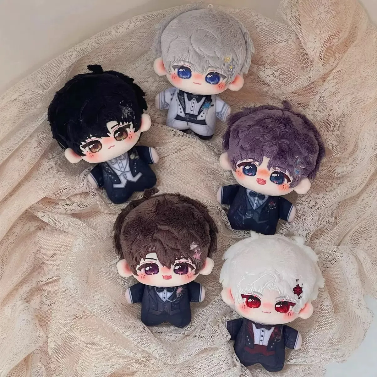 Flower Series Love & Deepspace Plush Keychain Cute Cartoon Hanging Pendant Bag Charm Desk Ornaments Fans Birthday Christmas Gift