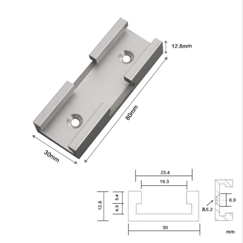 Woodworking Universal Chute Cross Track Connector T-Track Intersection Slot Aluminum Alloy Woodworking DIY T Slot Cross Tool woodworking t track woodworking t track slider