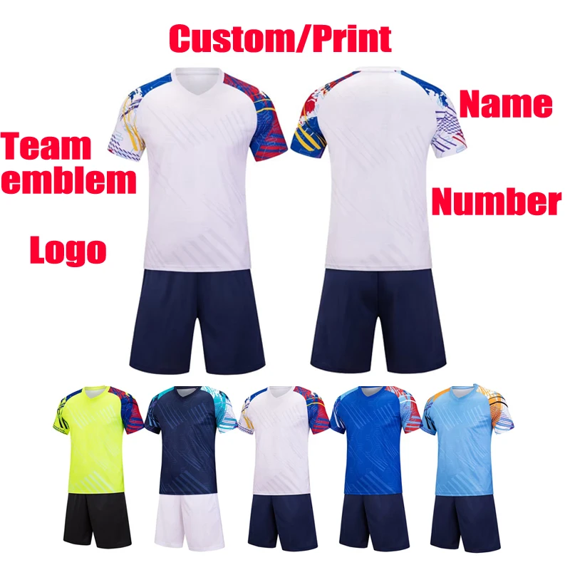 Soccer uniforms custom Football training clothing Adults and Kid clothes Men Boys Soccer Clothes Sets Short Sleeve Printing
