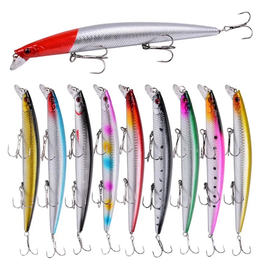 

10pcs Big Laser Minnow Fishing Lure Set 180mm / 26g Hard Bait Crankbait Isca Artificiais Pesca Sea wobbler Swimming Baits