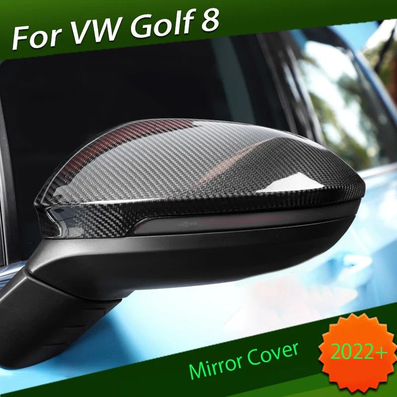 

Real Carbon Fiber Mirror Cover Suitable for VW Golf 8 2022 UP Modified Reversing Mirror Housing Decorative Cover Accessories
