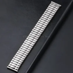 Universal Stainless Steel Elastic Watch Band - Metal Stretch Expansion Wristbelt - 16mm (Silver)