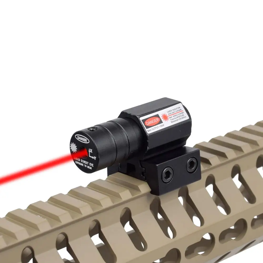 Red Dot Laser Sight for Rifle Pistol Shooting Hunting Gun Adjustable 11mm 20mm with Battery red dot laser sight