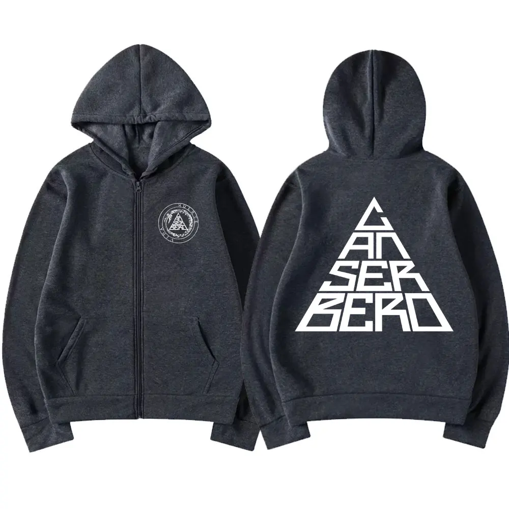 Canserbero Vida All We Need Is Love Print Zipper Hoodie Men Women Gothic Vintage Oversized Sweatshirt Male Hip Hop Zip Up Jacket