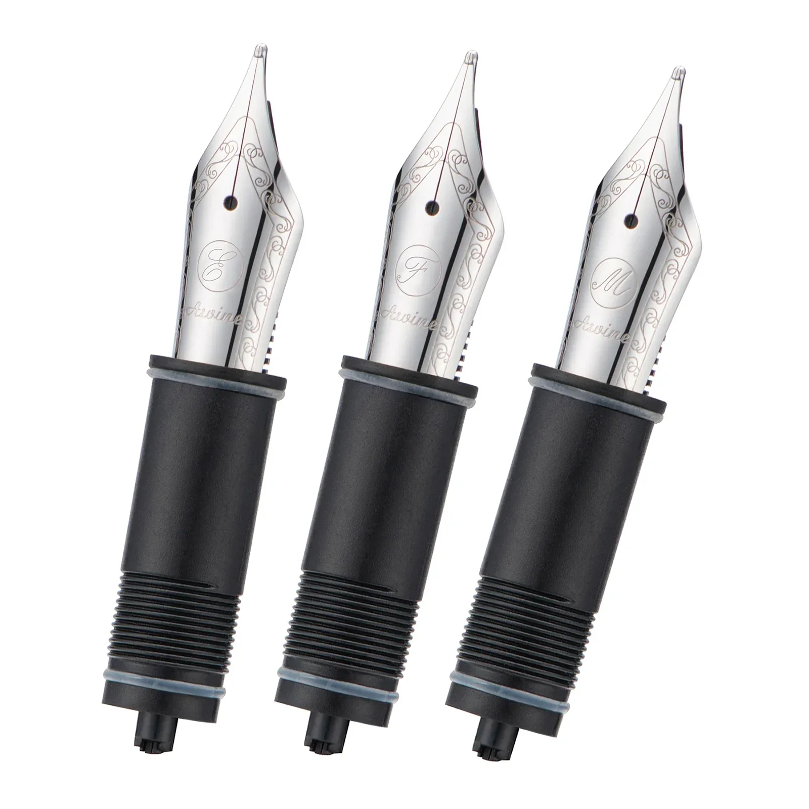 3 PCS Asvine Fountain Pen Replaced Nibs, EF/F/M Nib for Asvine V169, P20, P30 and V126, NOT Fit P36