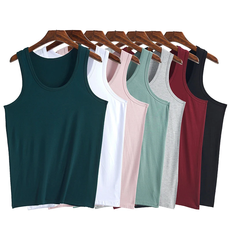 Large Size Cotton Mens Underwear Sleeveless Tank Top Muscle Vest Undershirt Gym Fitness T-shirt Bodybuilding Workout Men Singlet