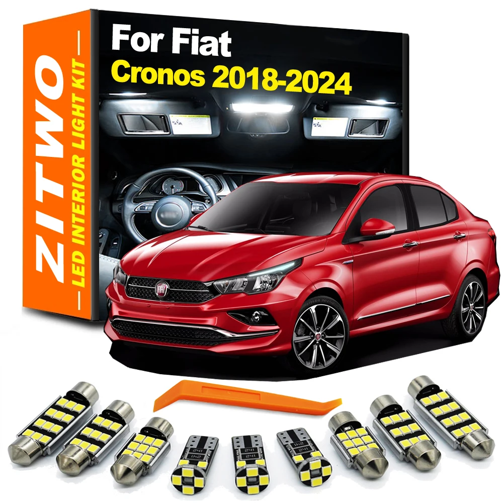 

ZITWO 10Pcs LED Interior Dome Reading Map Light Kit For Fiat Cronos 2018 2019 2020 2021 2022 2023 2024 Vanity Mirror Trunk Lamp