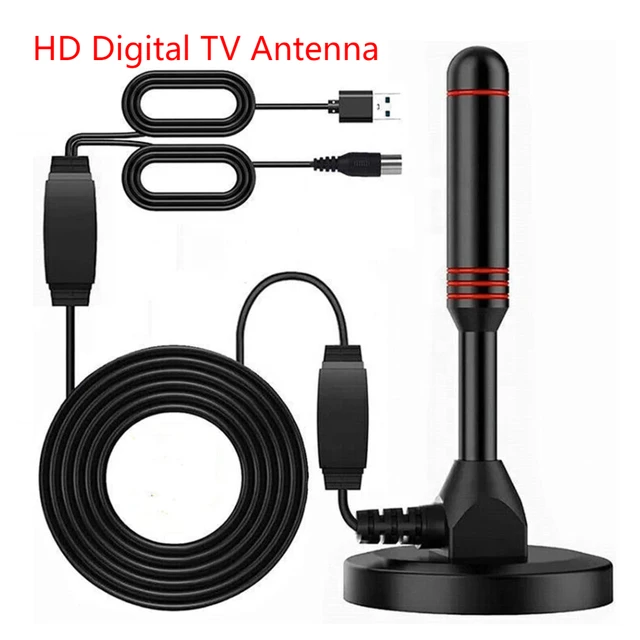 Antena de TV portátil 30DBI HD Antena de TV Digital con amplificador Ultra  HDTV aérea