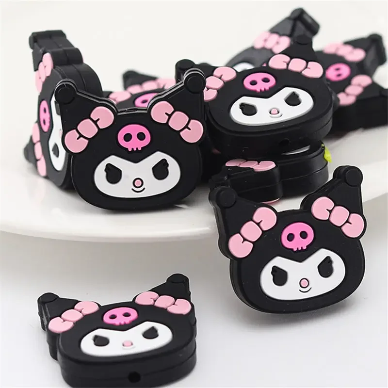 thumbnail image 1 of 10 Uds. De cuentas focales de silicona de hello kitty y melody friend para fabricación de joyería DIY, cadena para pezones, bolígrafo con cuentas, accesorios hechos a mano, 1 of 5