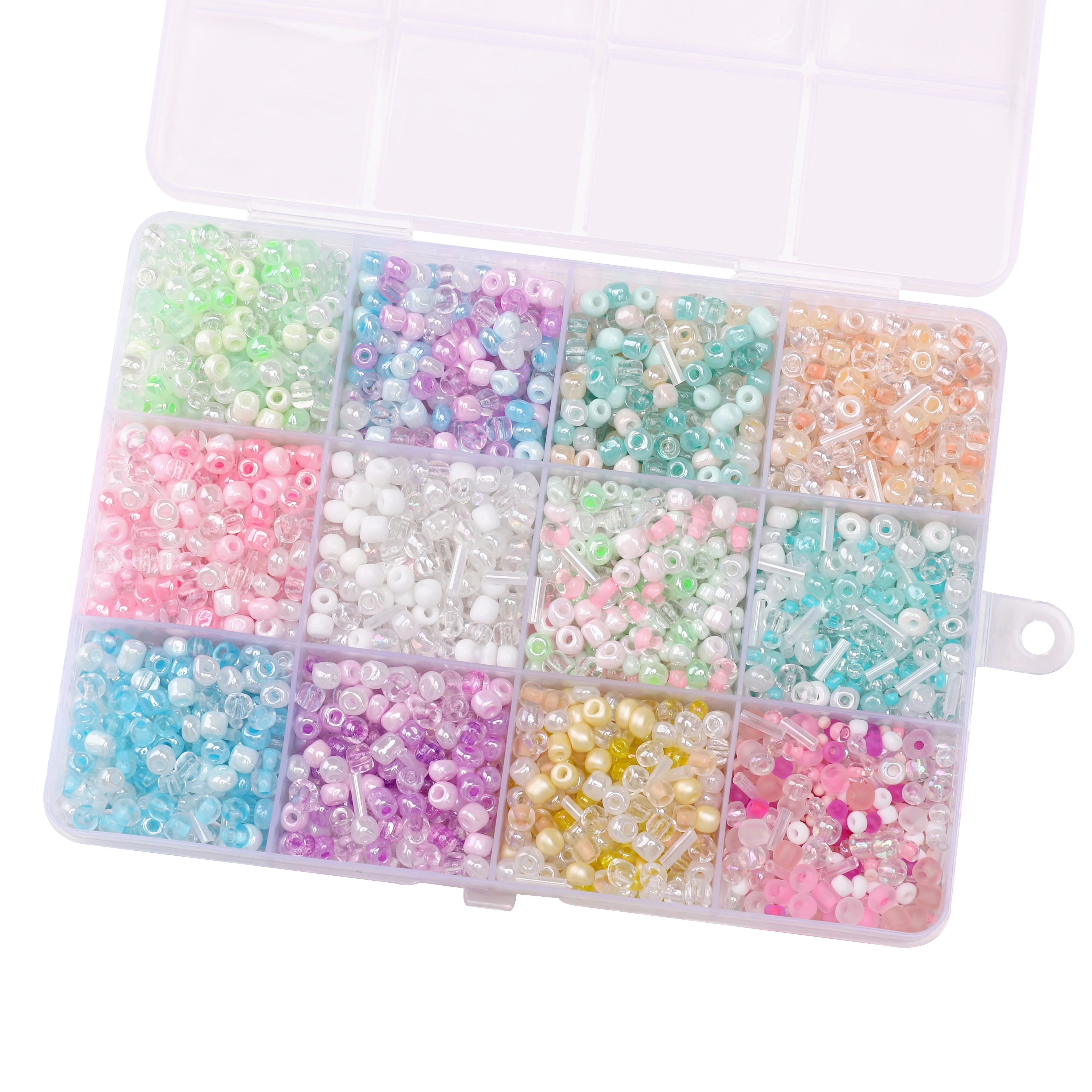Super gemischte Farbe Glas Reis Perlen Set lose Perlen handgemachte DIY Armband Halskette Perlen Material Schmuck Zubehör – Detail 9