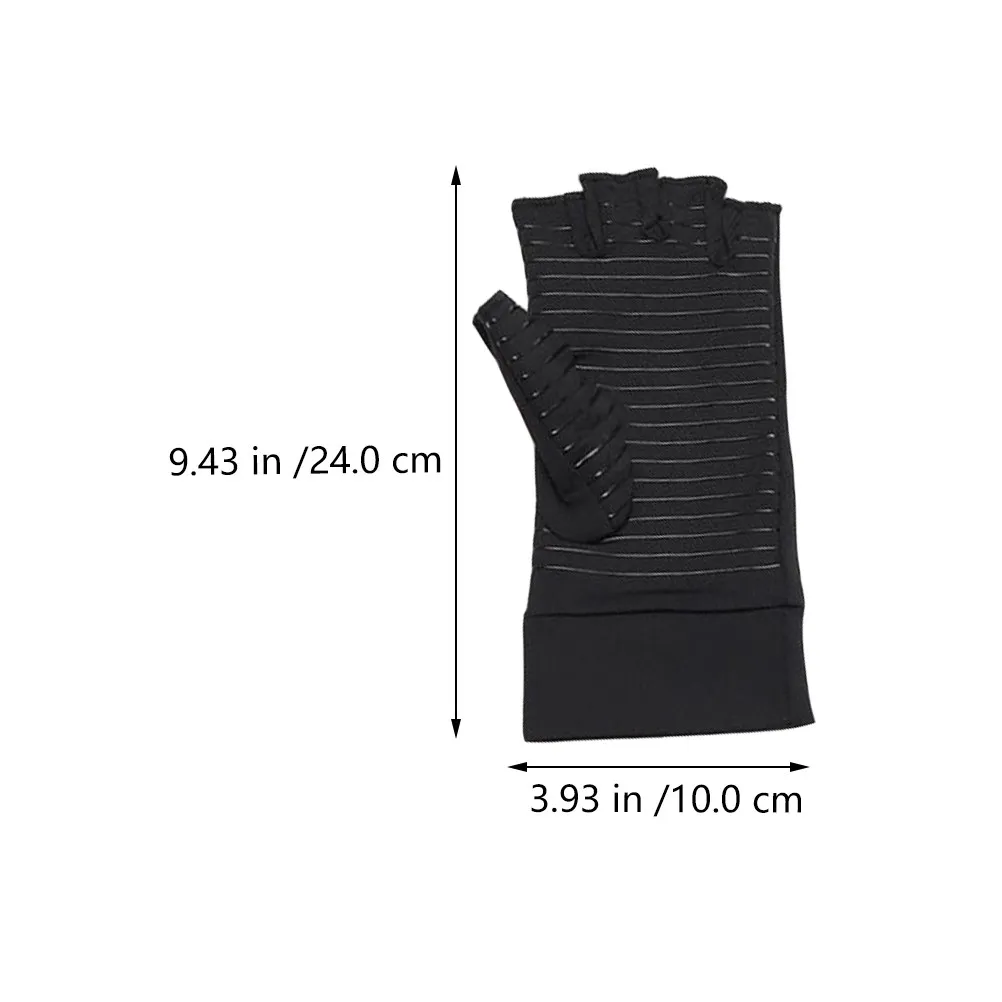 1쌍의 간단한 스포츠 장갑 근육 통증 완화를 위한 미끄럼 방지 내마모성 반 손가락 손 보호대 야외 달리기 사이클링