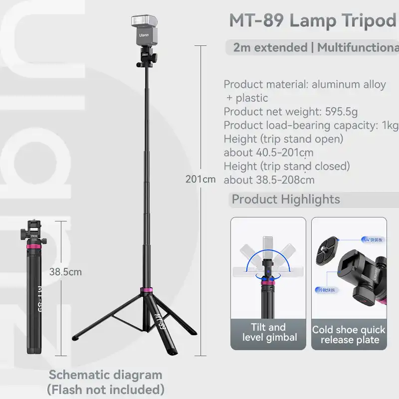 ULANZI MT-89 Extendable Tripod Aluminum And MA61 Metal Phone - View #9
