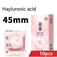 Ultradünnes Kondom für Männer, 45 mm, Naturlatex, Penishüllen, 10 Stück, Hyaluronsäure-Gleitmittel, Kondome, Sexspielzeug, sichere Empfängnisverhütung
