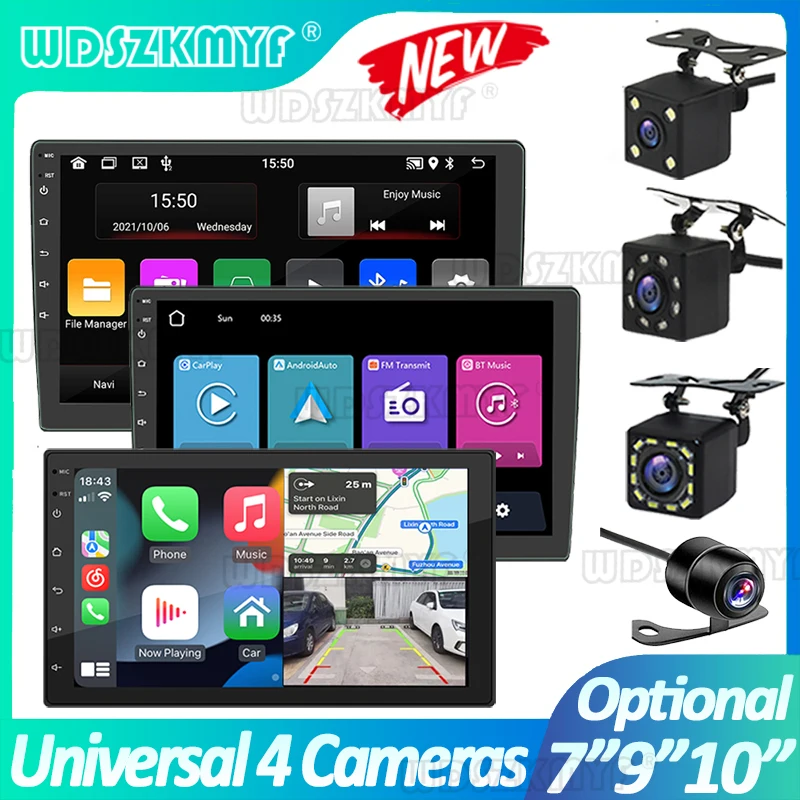 Car Radio Universal 7/9/10 Inch Wireless Apple Carplay And Wireless Android Auto Multimedia Video Player Rear View Camera