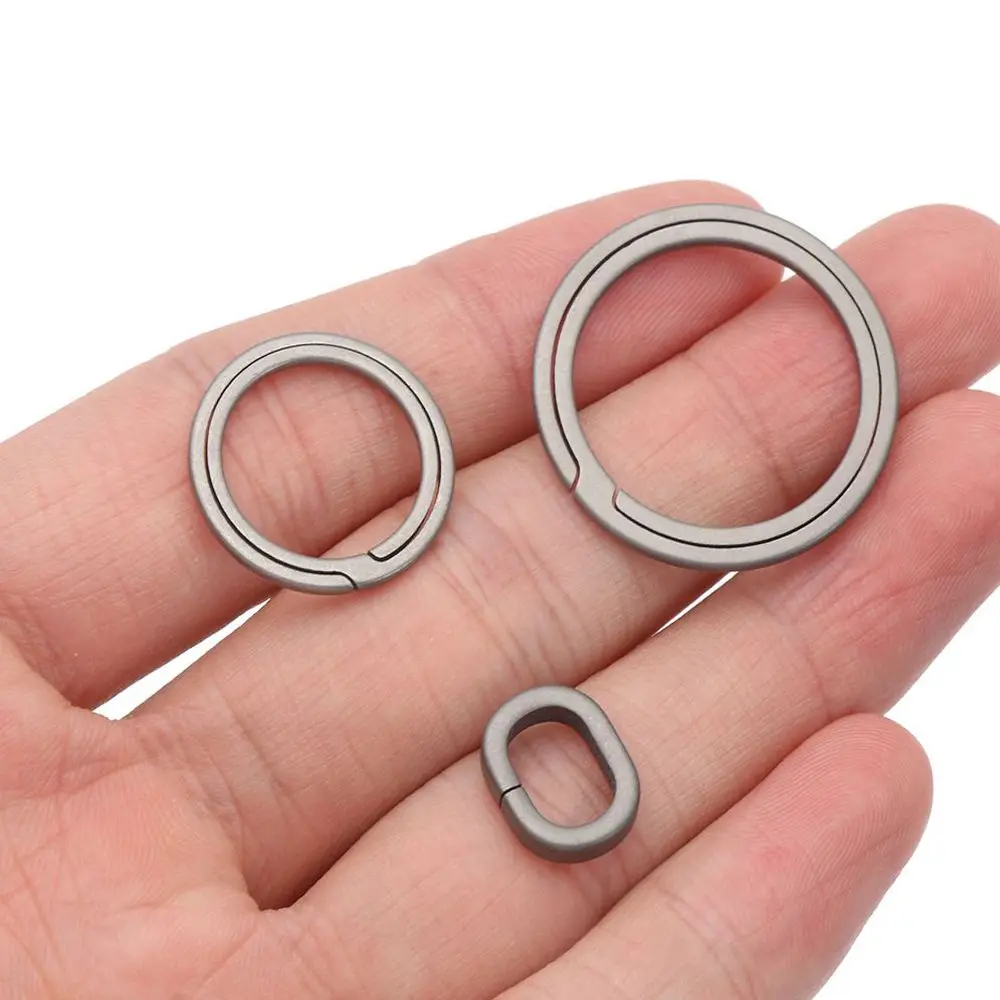 1PC Durable Titanium Alloy Key Rings Super Lightweight Keychains