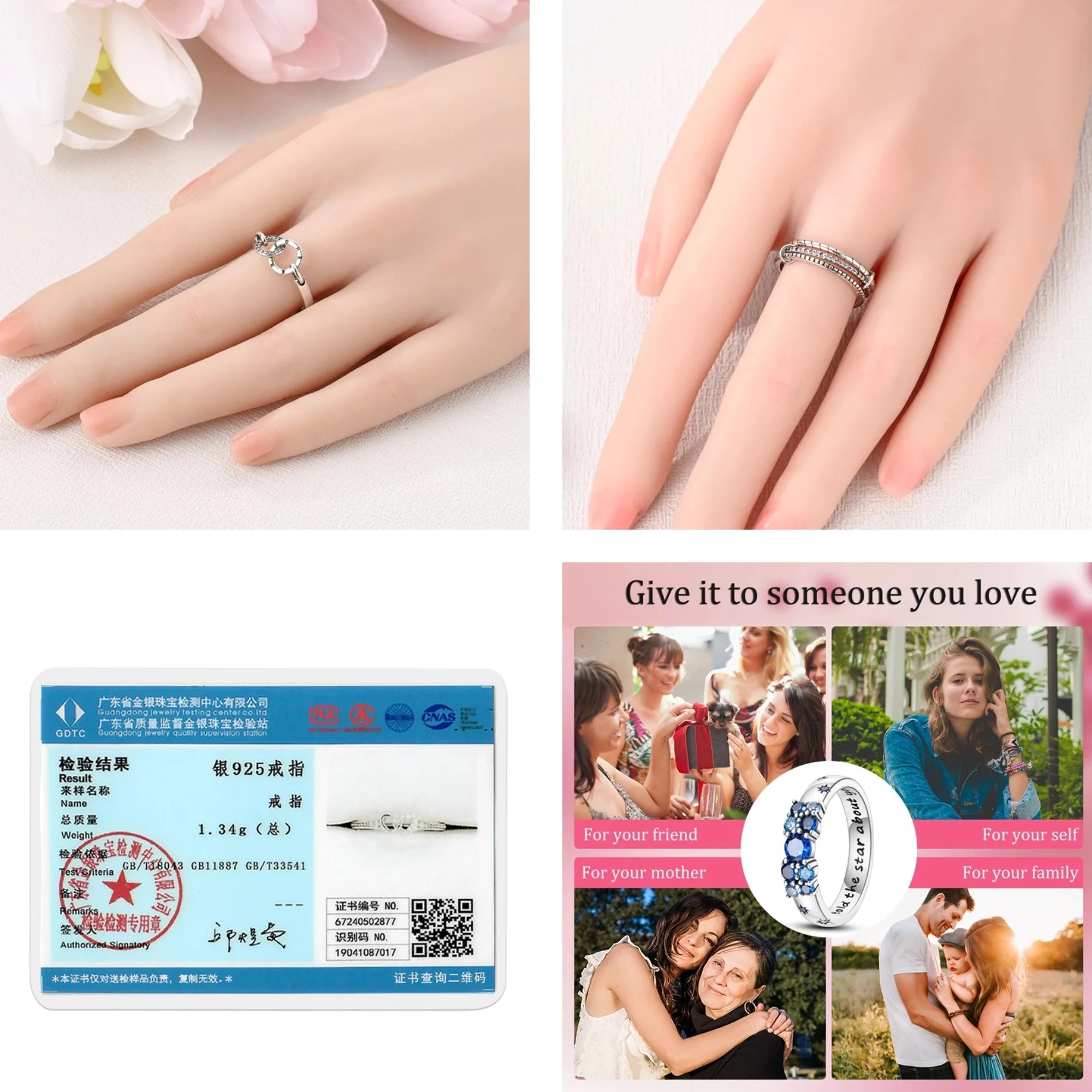 925 Silver Finger Ring For Women Simple Infinity Sparkling Twisted Stackable Rings Popular Anillo Engagement Jewelry
