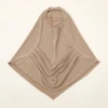 2/Pcs Crystal Hemp Wrinkle Hijab Instant Hijab Muslim Innerscarf For Woman Under Cap Hat Lady Solid Soft Headscarf Modal Jersey 5