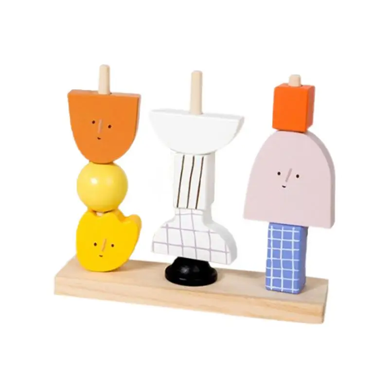 Building Blocks For Toddler 1-3 Funny Color Sorting Funny Character Shaped Toddler Building Toys Creative Preschool Innovative