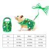 Rabbit Vest Small Pet Animal Harness Leash Set Escape Proof Cute Christmas Costume Red/Green for Hamster Mice Guinea Pig 2