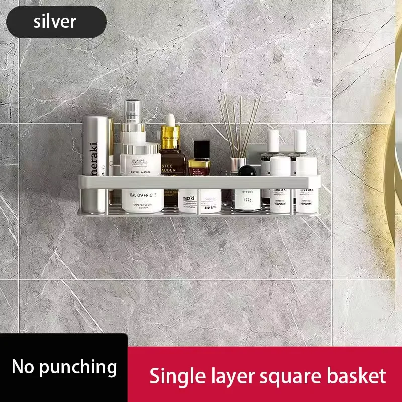 Banyo Duvara Monte Deliksiz Tuvalet Köşesi Duş Jeli Saklama Rafı Lavabo Duvar Depolama Rafı Mutfak Depolama Düzenleyici