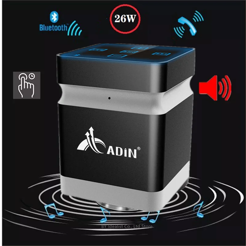 Adin 26w Vibro Alto-falante Portátil Bluetooth Centro de Música Áudio Vibração Alto-falante Anti-vizinho Soundbar Subwoofer Colunas
