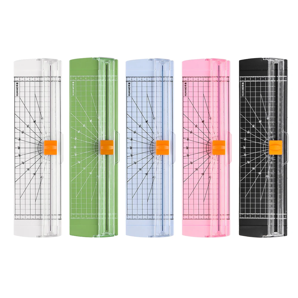 Office Bidirectional A4 A5 Guillotine Paper Cutter withPull-out for Photo Coupon Craft Paper Lightweight & Hole Corner Puncher