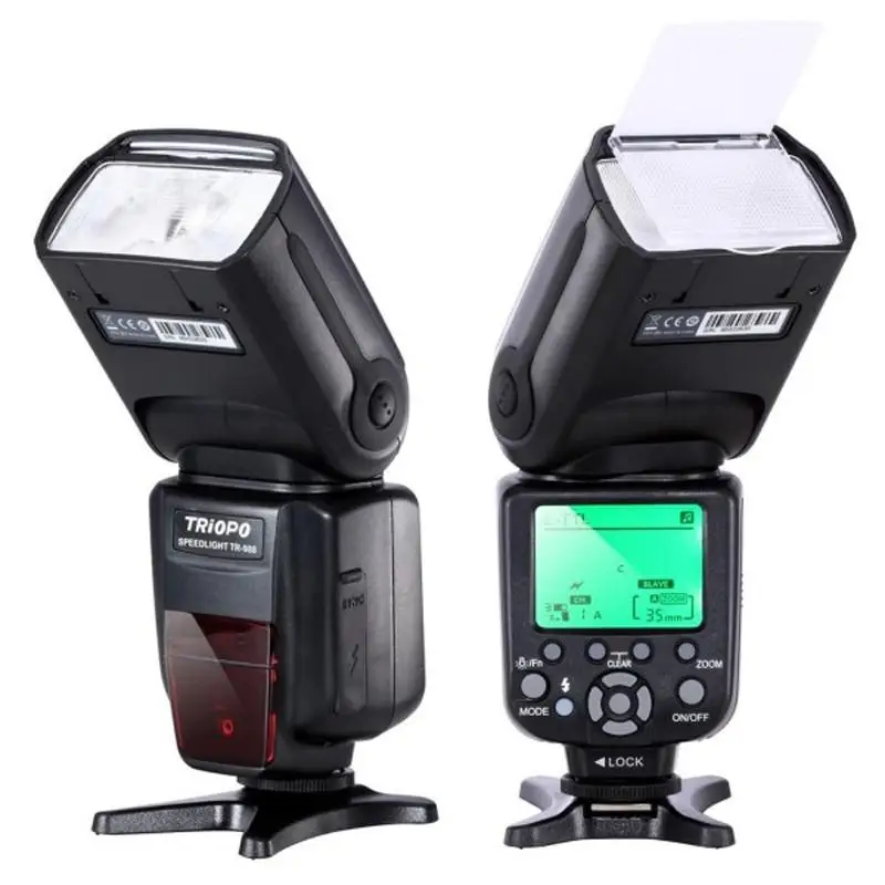 on camera flash camera flash TRIOPO TR-988 II Professional Speedlite TTL Flash High Speed Sync Canon Nikon DSLR Cameras