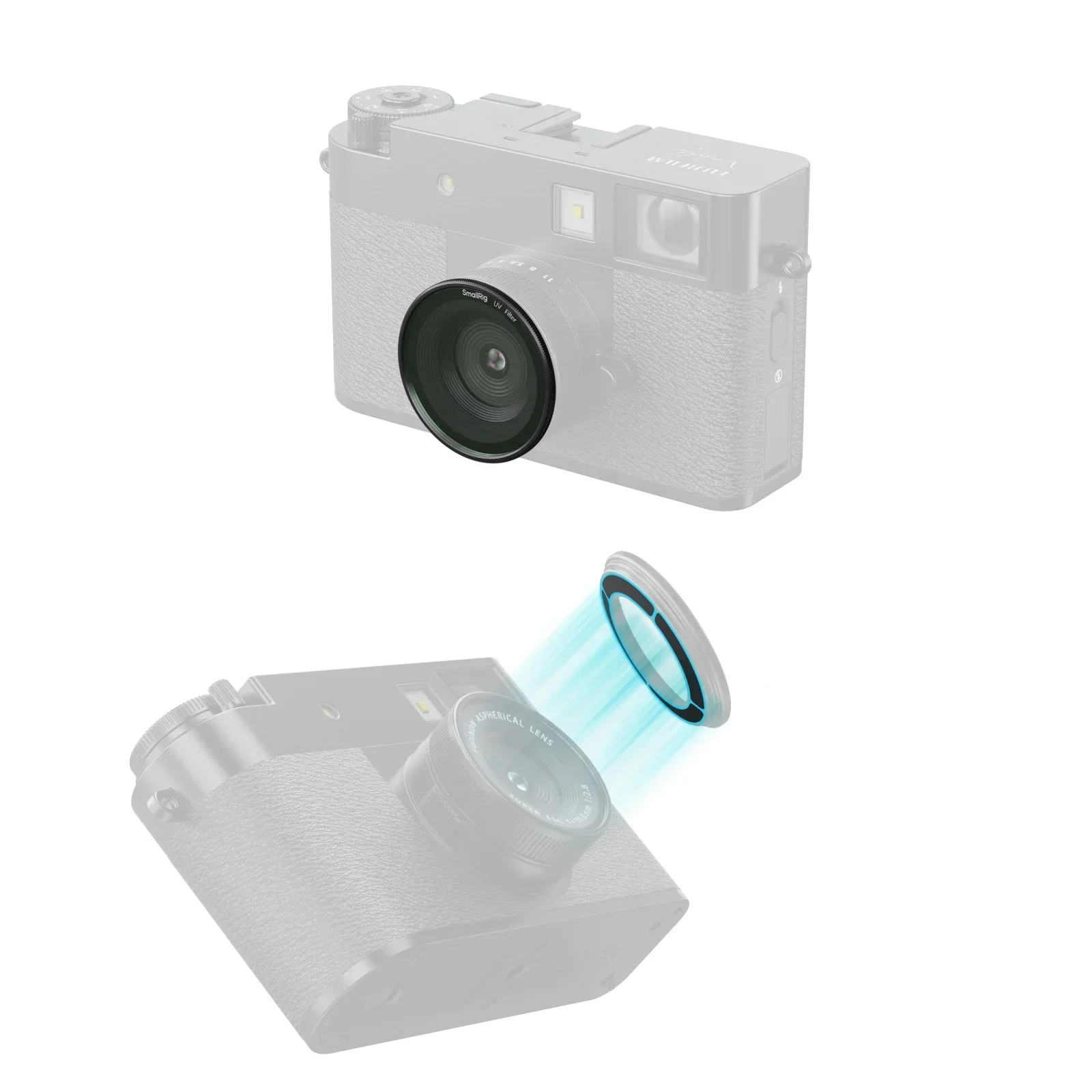 SmallRig Magnetic Camera UV Filter for FUJIFILM X half Black/Sliver Color Can Ch