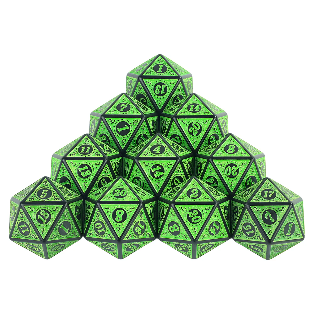 Game Dice Set D20 Polyhedral 20 Sided 10PCS for D&D RPG Playing Table Game