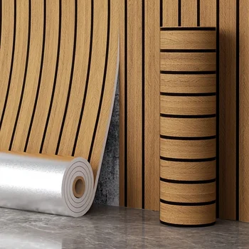 Brown Grid Peel and Stick Wallpaper 1