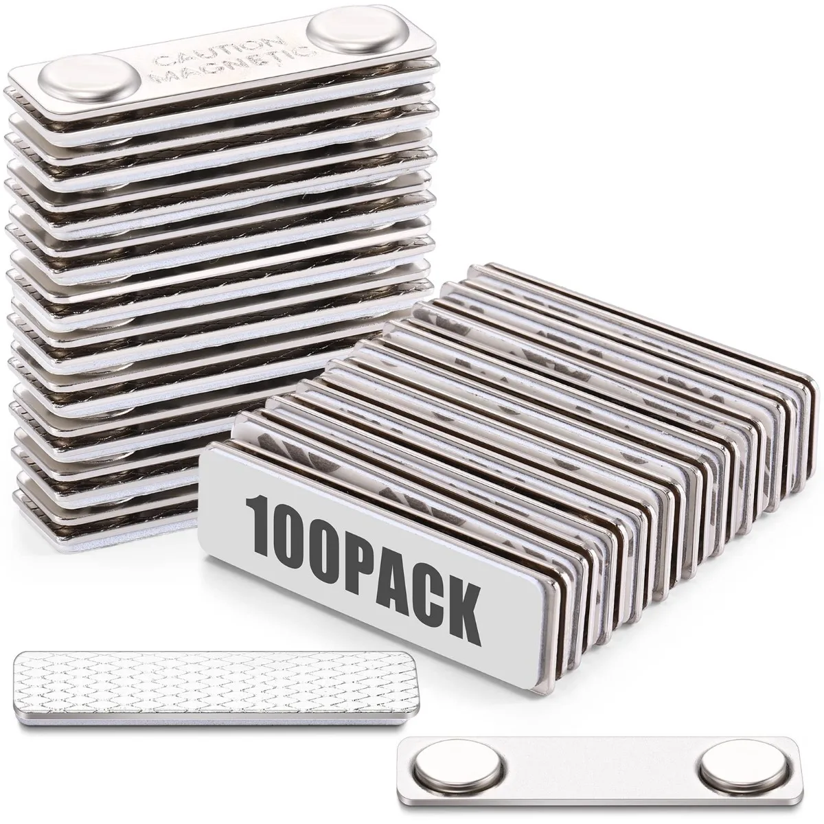 Magnetic Name Tag Holders with Magnets 100 Pack