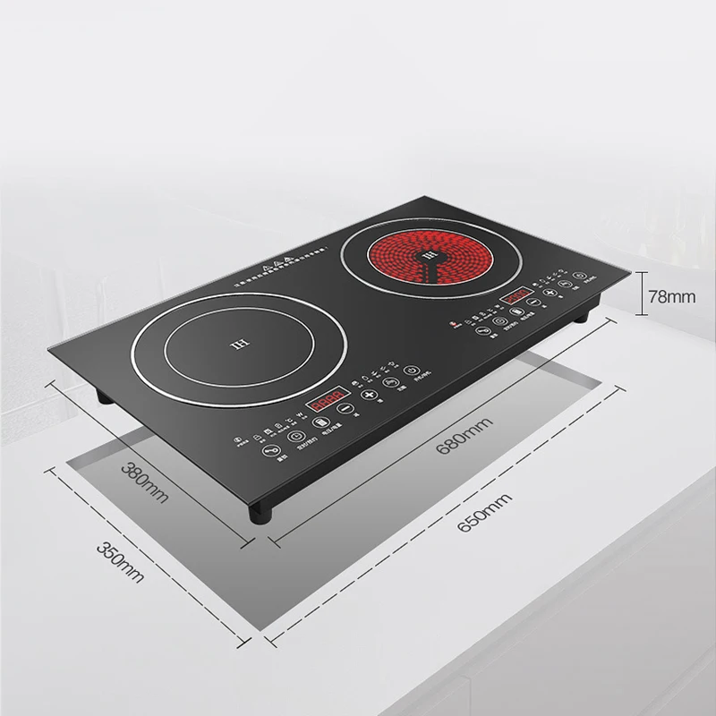 Induction Cooker Household Double Able Furnace Electric Ceramics Intelligent High Power Fire Boiler Waterproof Burner Embedded