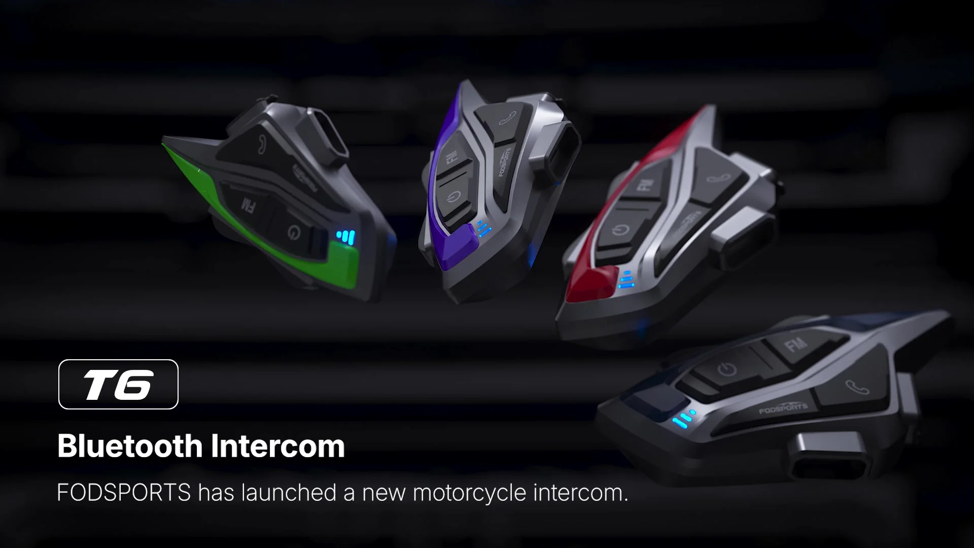 Fodsports T6 バイク用インカム Bluetooth ヘルメットヘッドセット